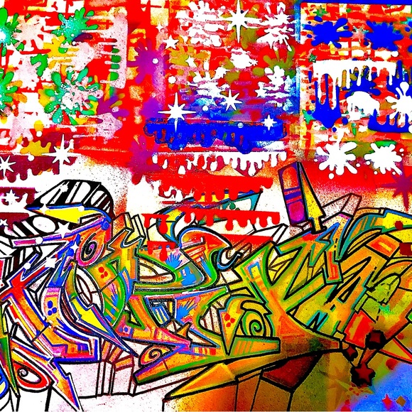 GRAFFITI ART ORIGINAL HAND PAINTED CANVAS - Picture 1 of 7